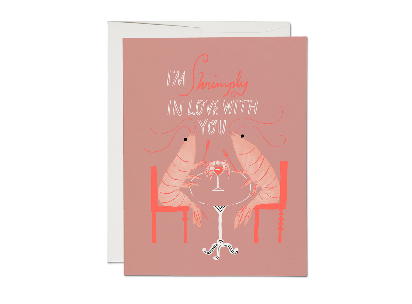 Shrimply in Love Greeting Card