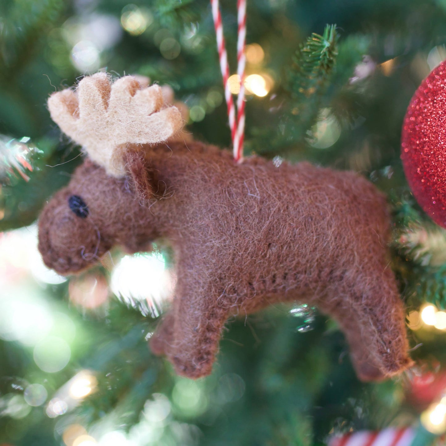 Moose Felt Ornament