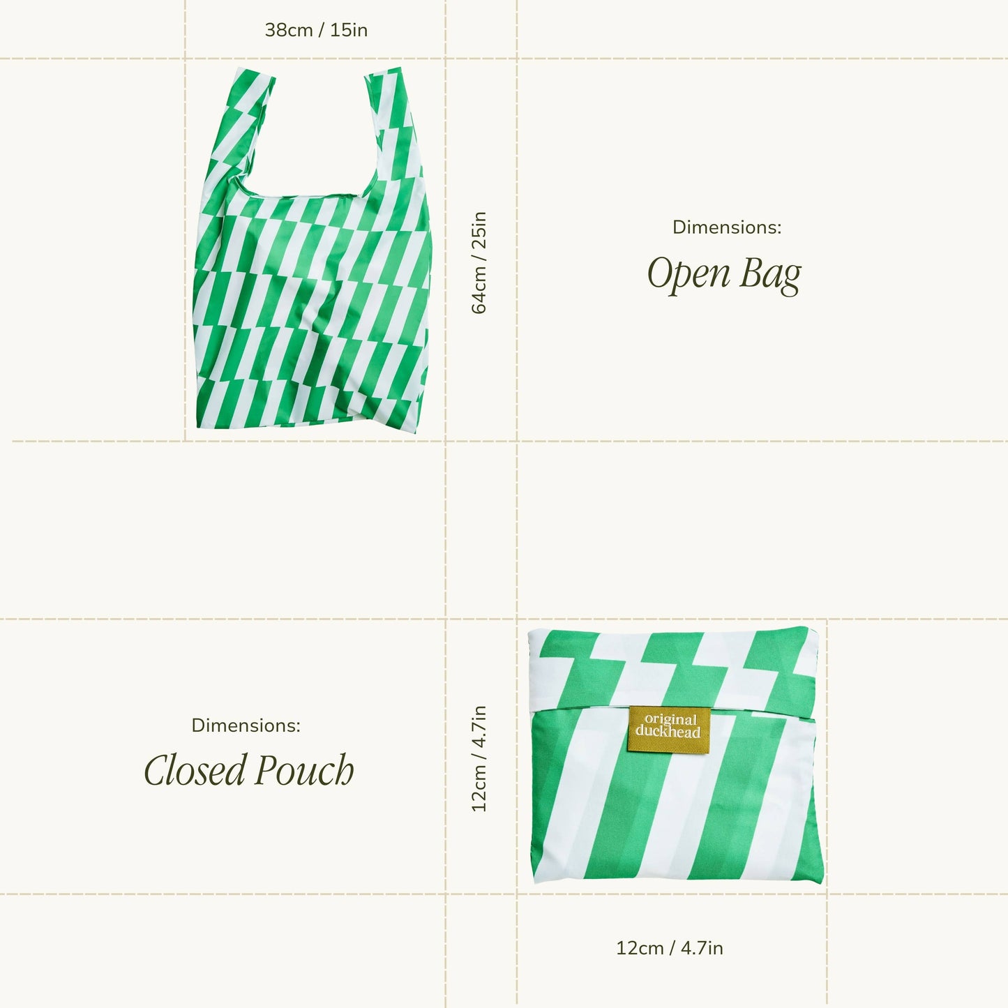 Kelly Green Bars Reusable Eco Friendly Tote Bag