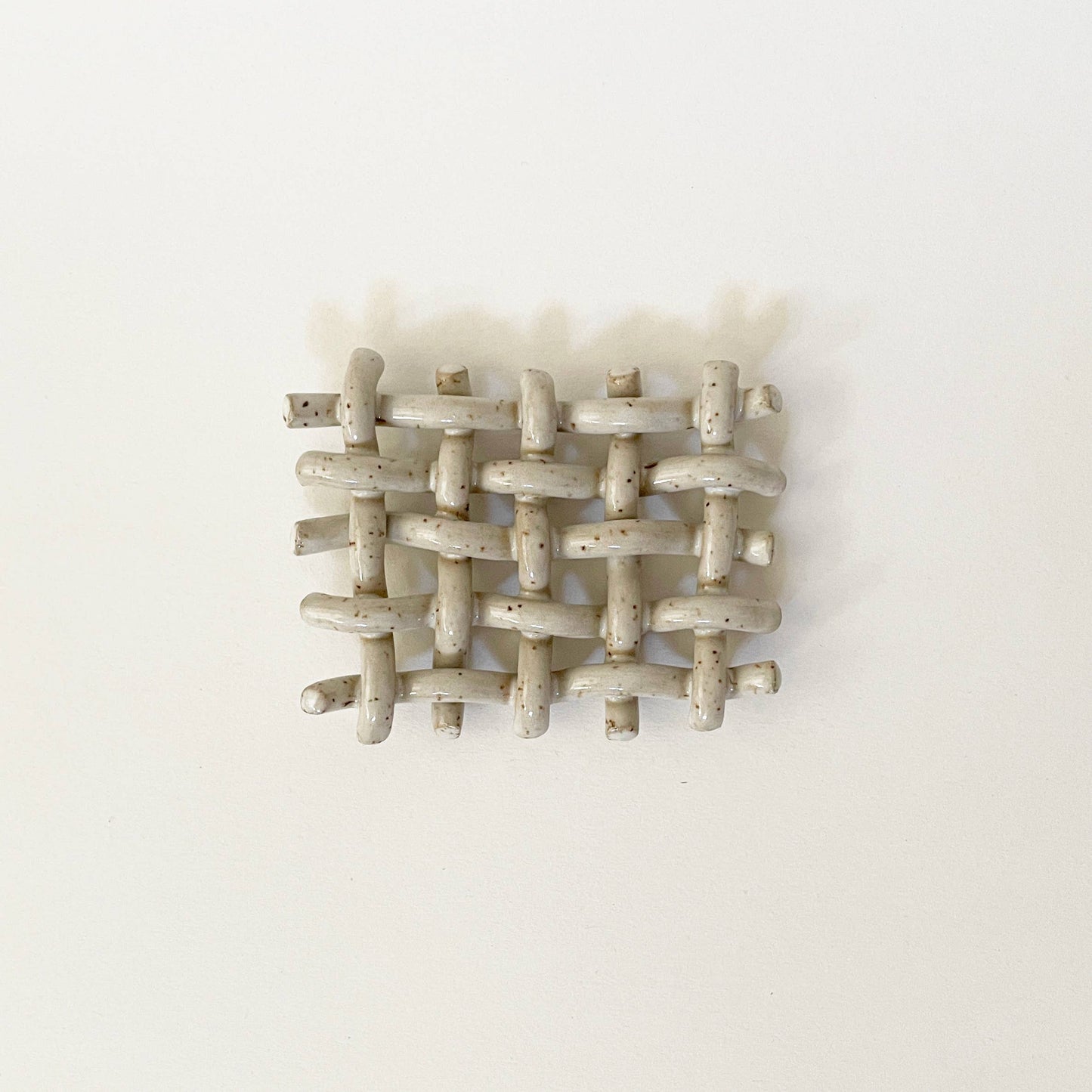 Handmade Ceramic Woven Lattice Soap Dish/ Sponge Holder