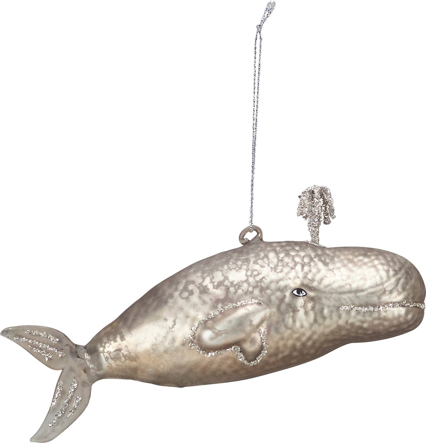 Glass Gray Whale Ornament