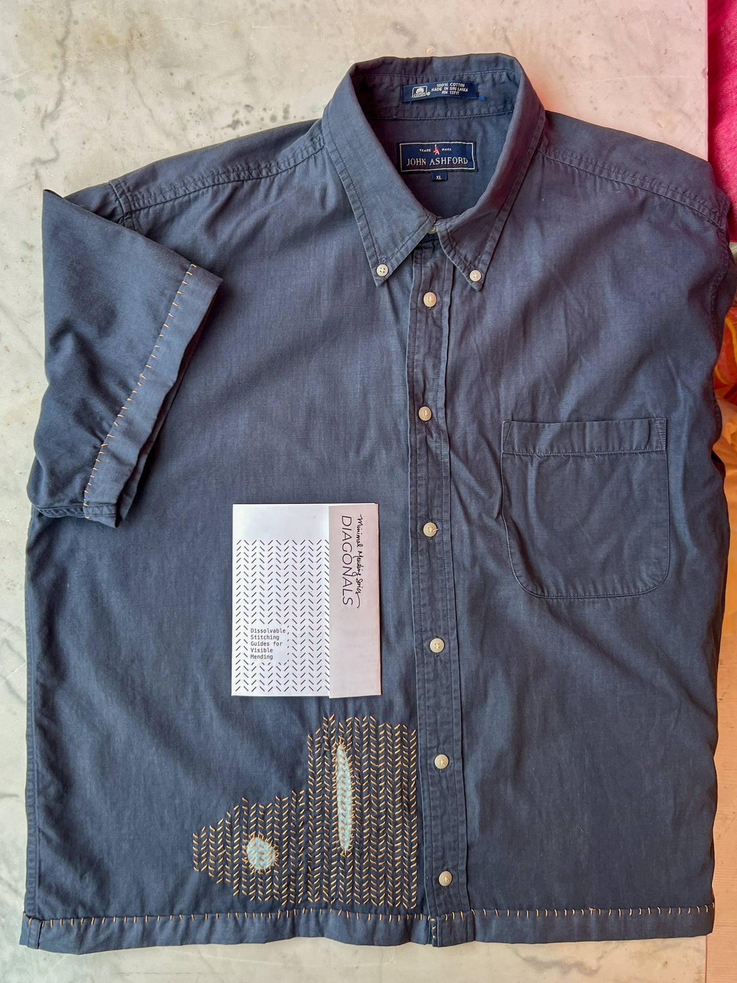 Diagonals Mending + Embellishment Transfer