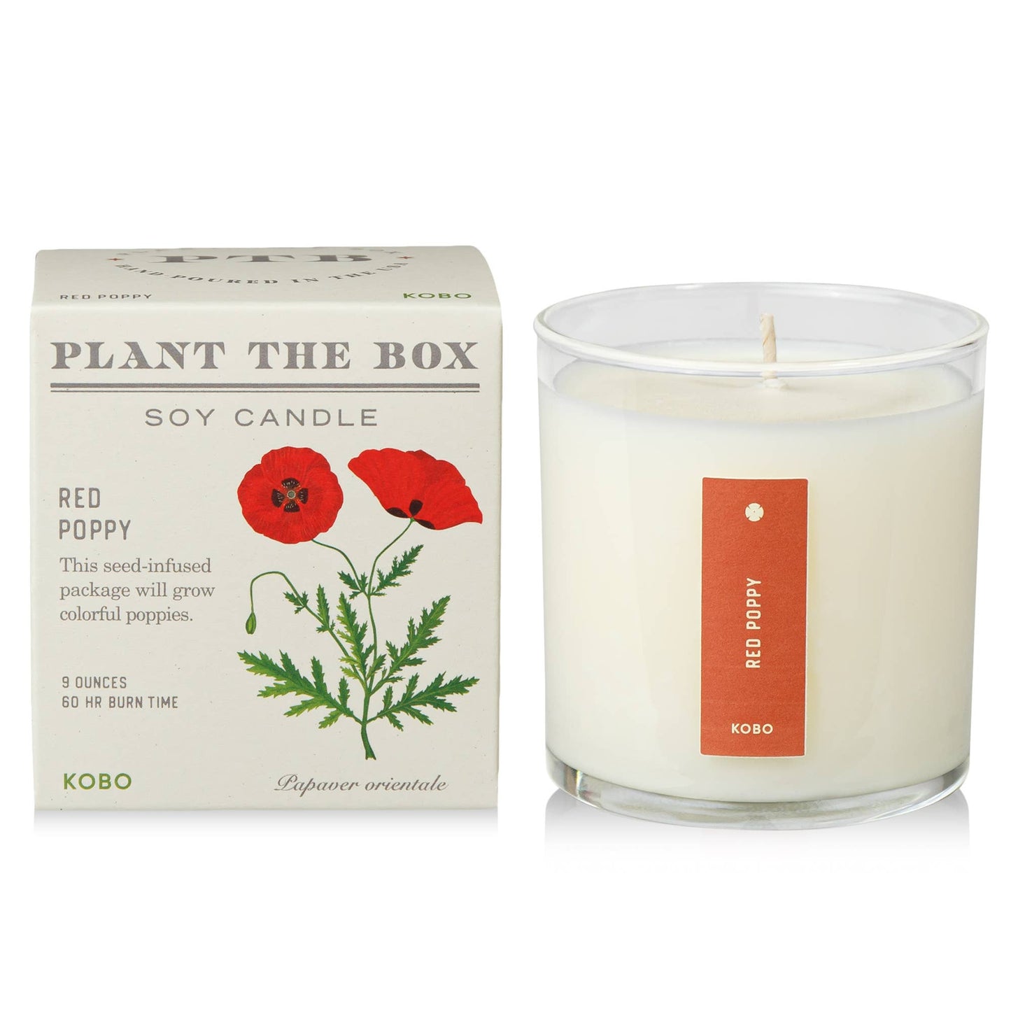 Red Poppy - Plant the Box Candle - 9oz.