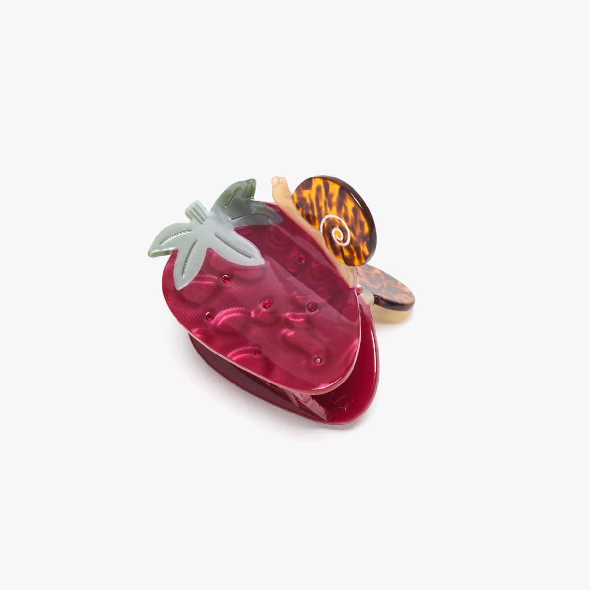 Strawberry Snail Claw Clip