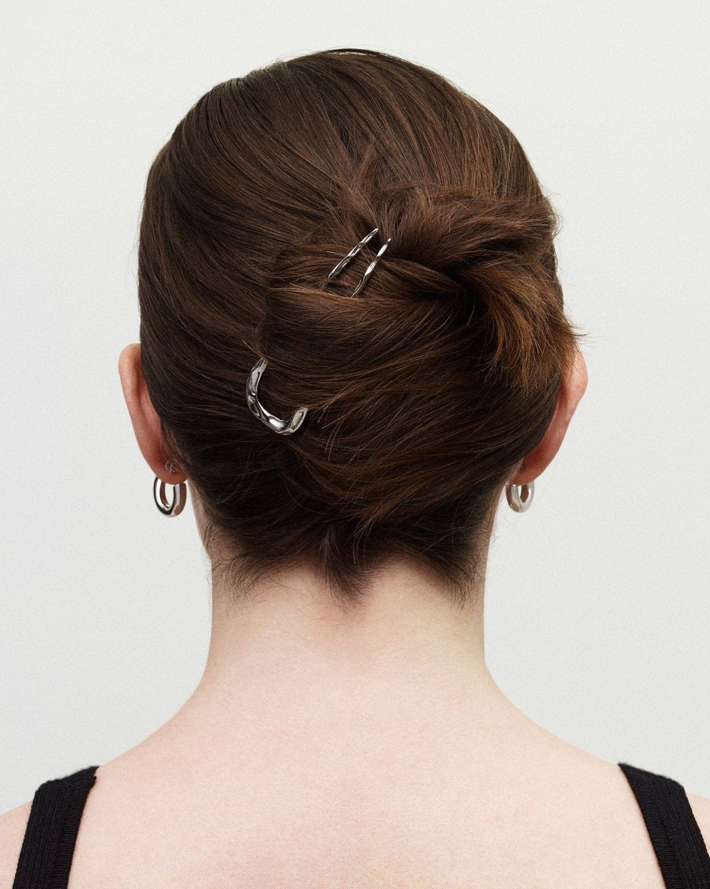Petite French Hair Pin in Silver