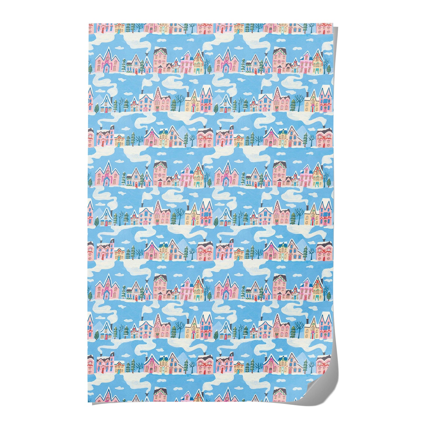 Little Pink Houses holiday wrapping paper