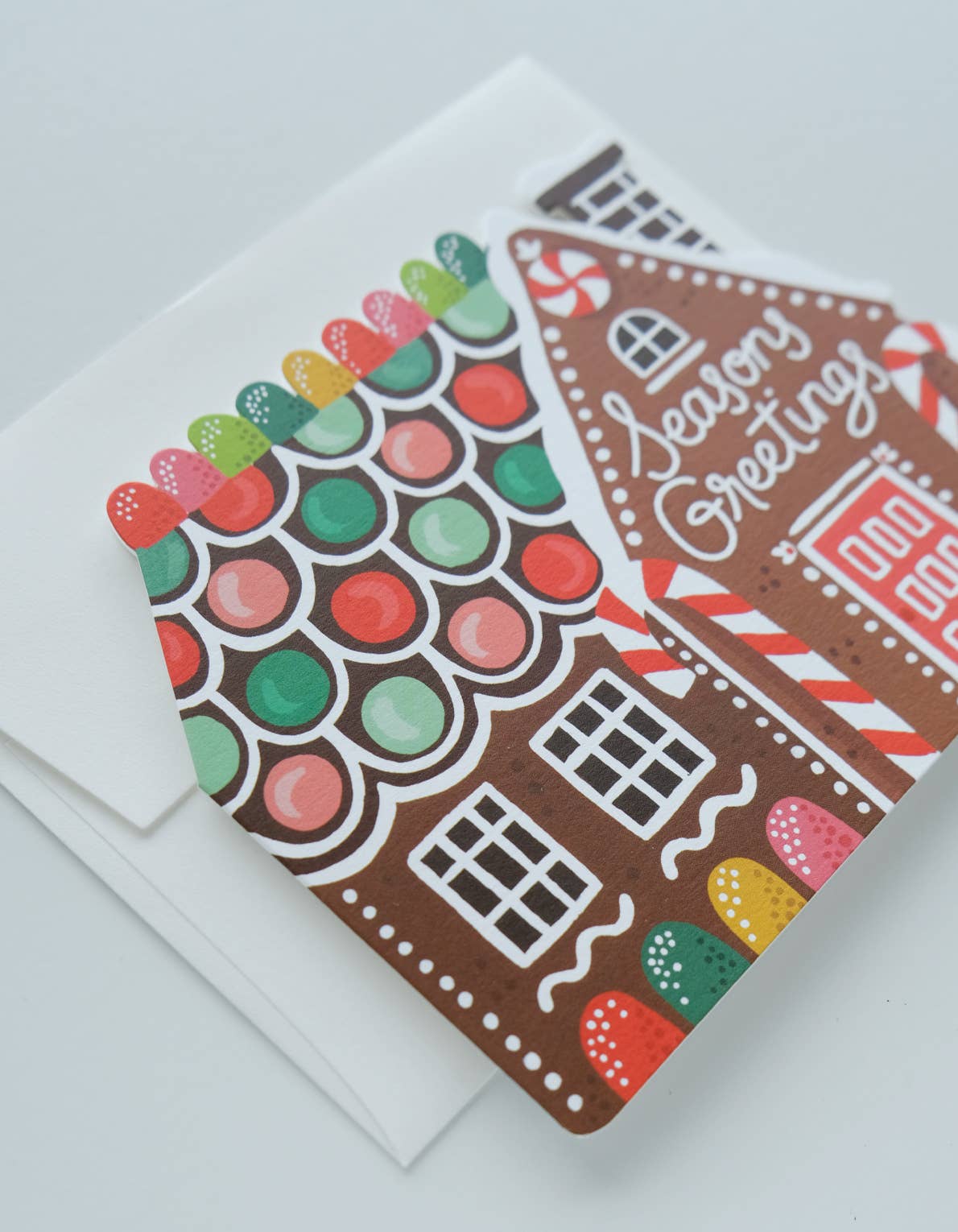 Gingerbread House Die Cut Holiday Greeting Card Boxed Set