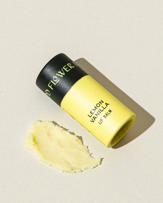 Lemon Vanilla Organic Lip Balm / 0.3 oz Biodegradable Tube