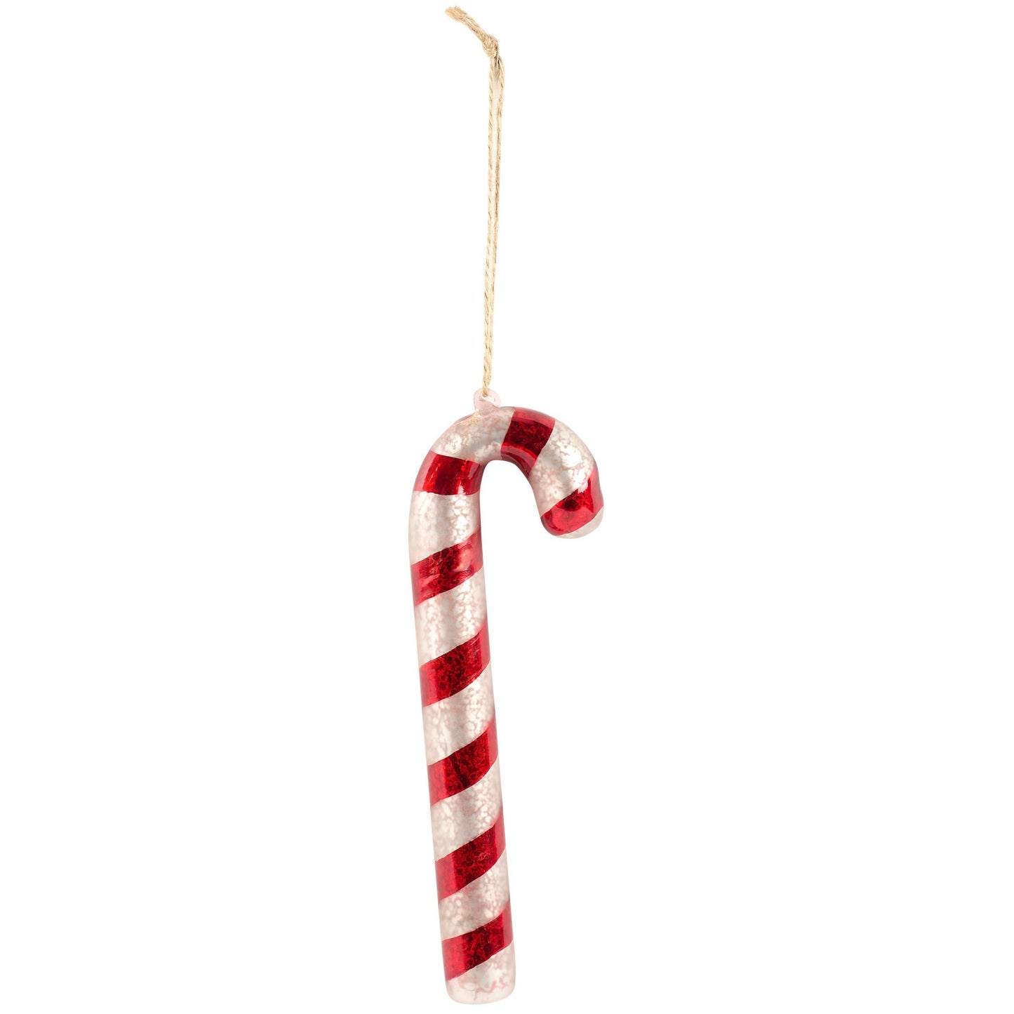 Candy Cane Glass Ornament