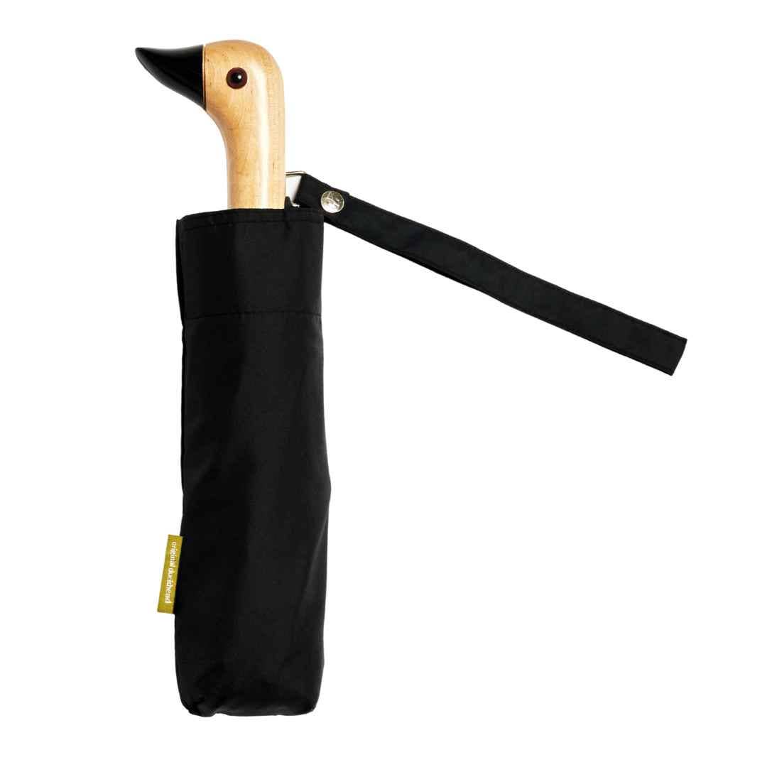 Classic Black Compact Eco Friendly Duckhead Umbrella