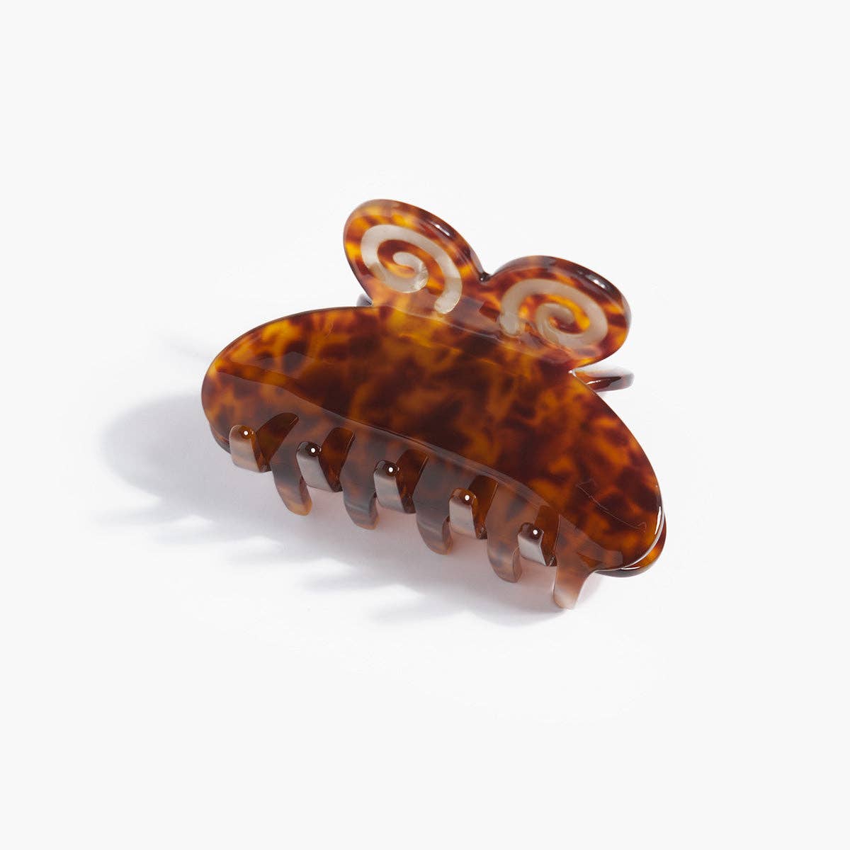 Mariposa Spiral Butterfly Hair Claw in Tortoise Acetate