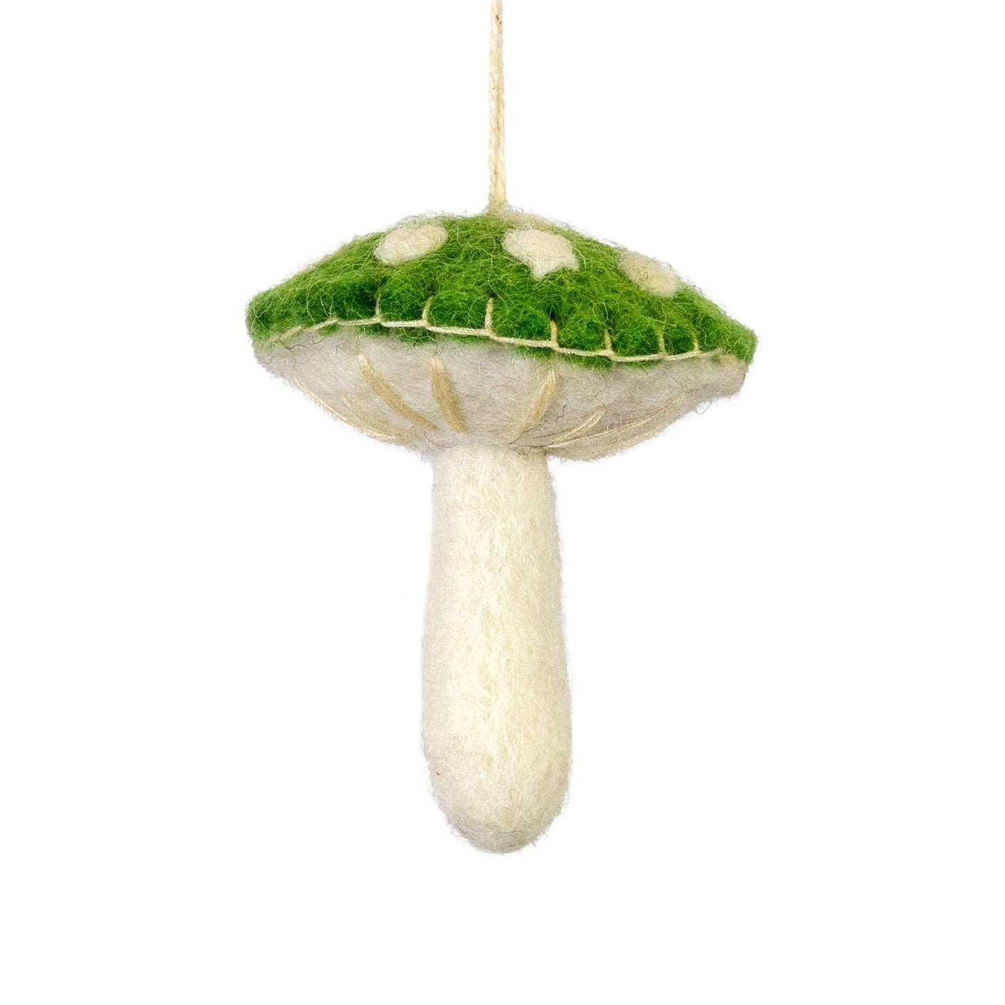 Green Mushroom Felt Ornament