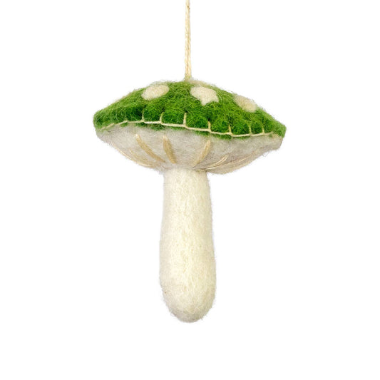 Green Mushroom Felt Ornament