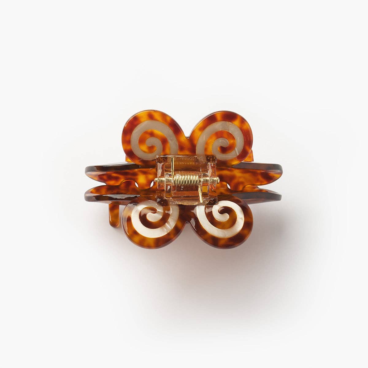 Mariposa Spiral Butterfly Hair Claw in Tortoise Acetate