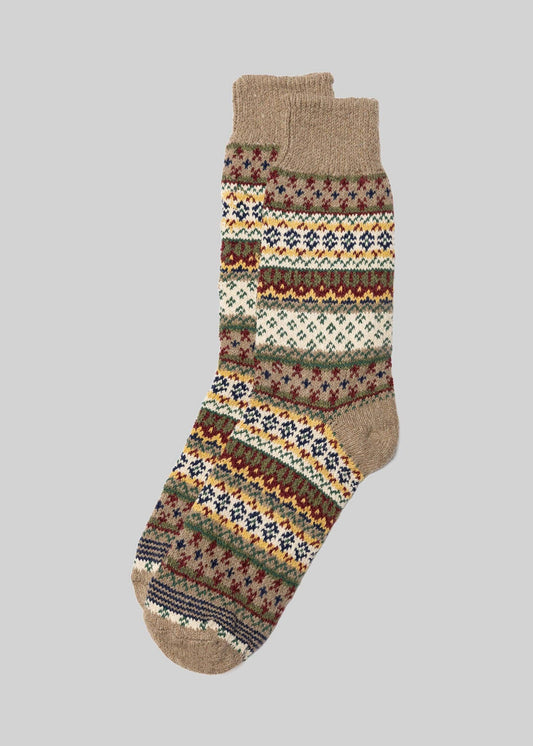 Cotton Fair Isle Sock