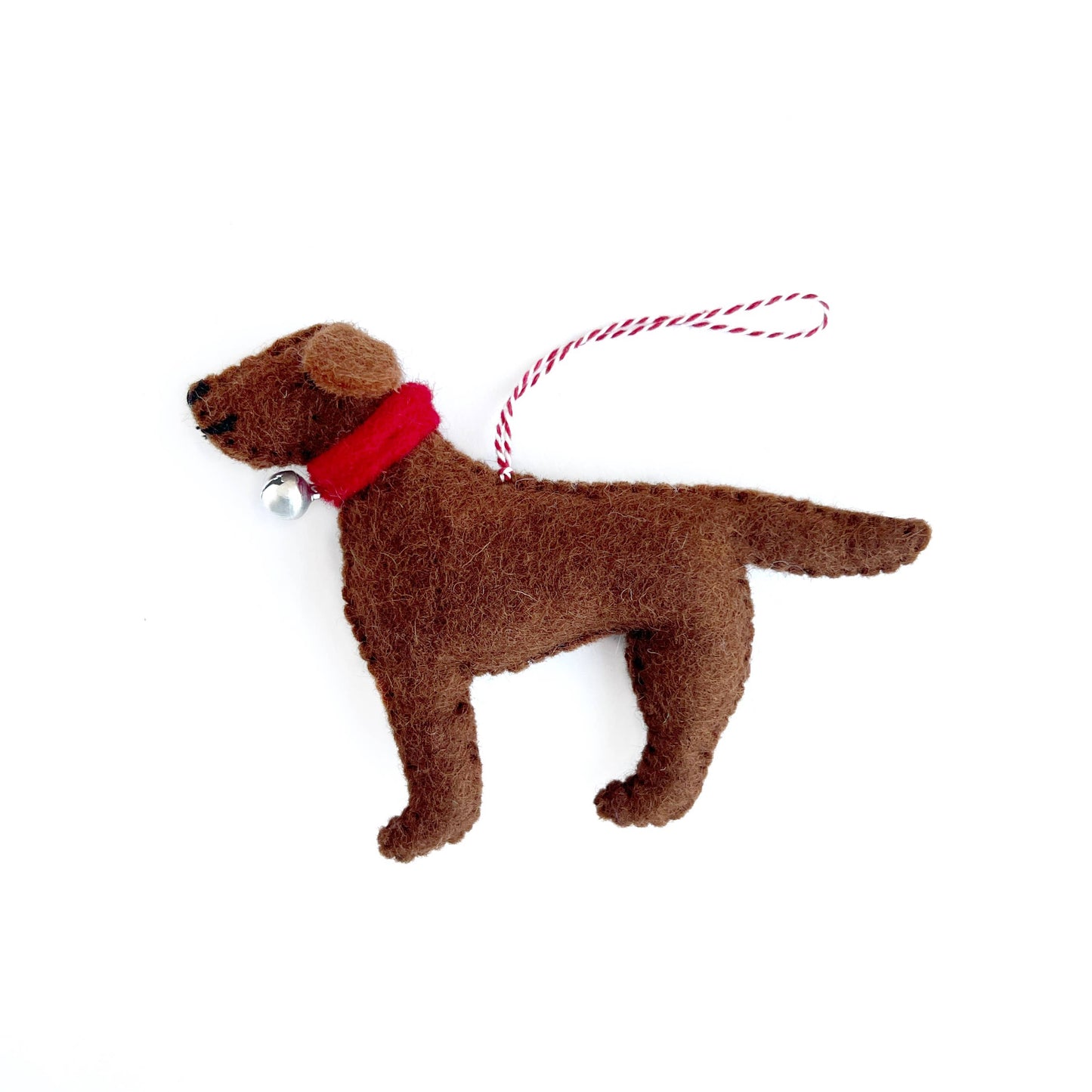 Dog with Bell Felt Ornament