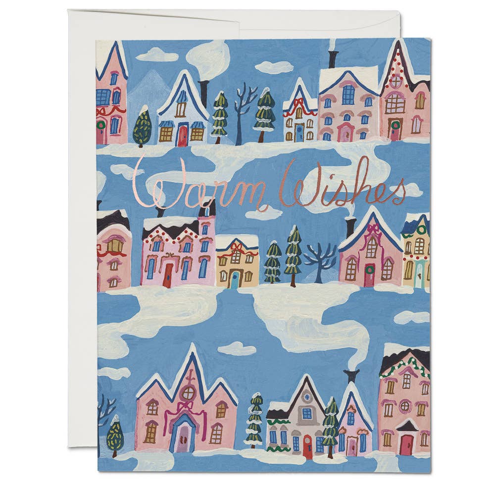 Little Pink Houses Holiday Greeting Card