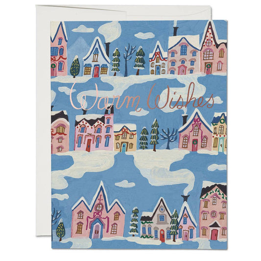 Little Pink Houses Holiday Greeting Card