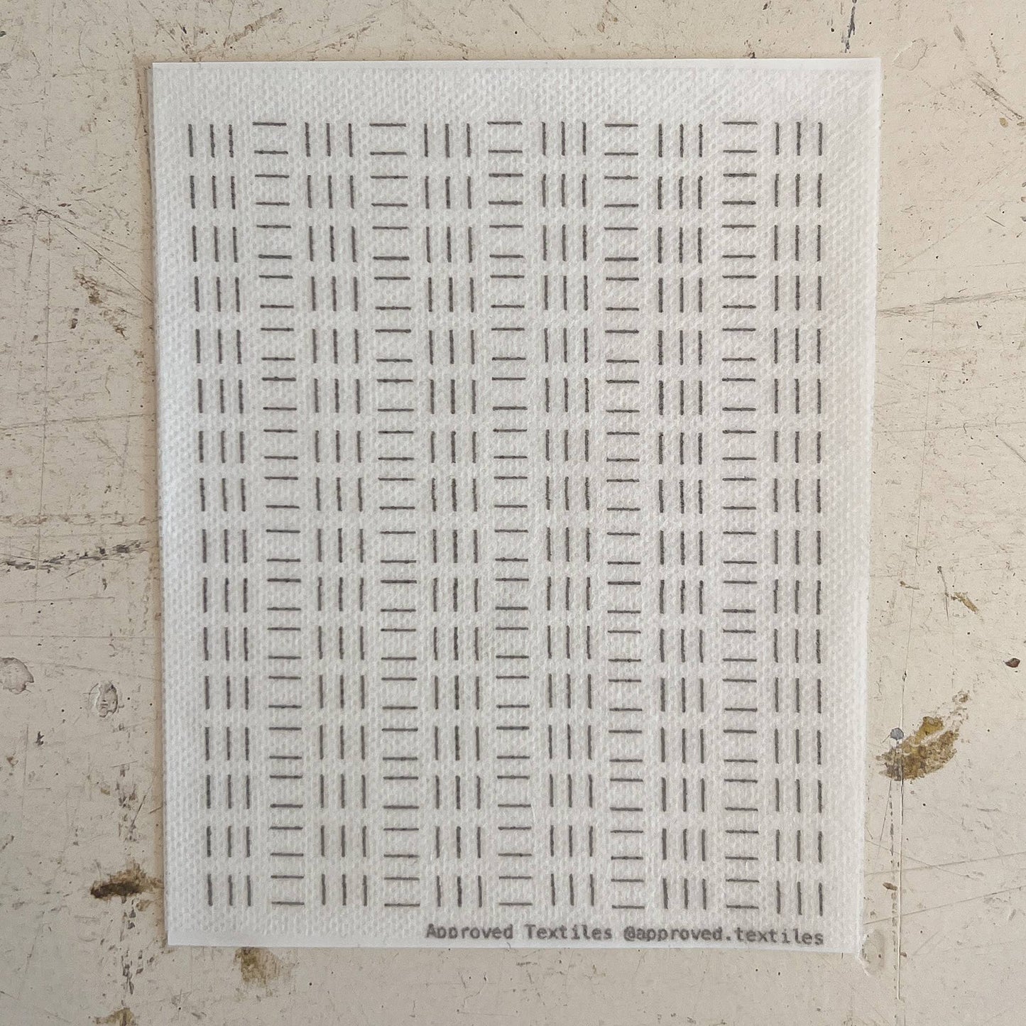 Vertical Dashes - Minimal Mending + Embellishment Transfer