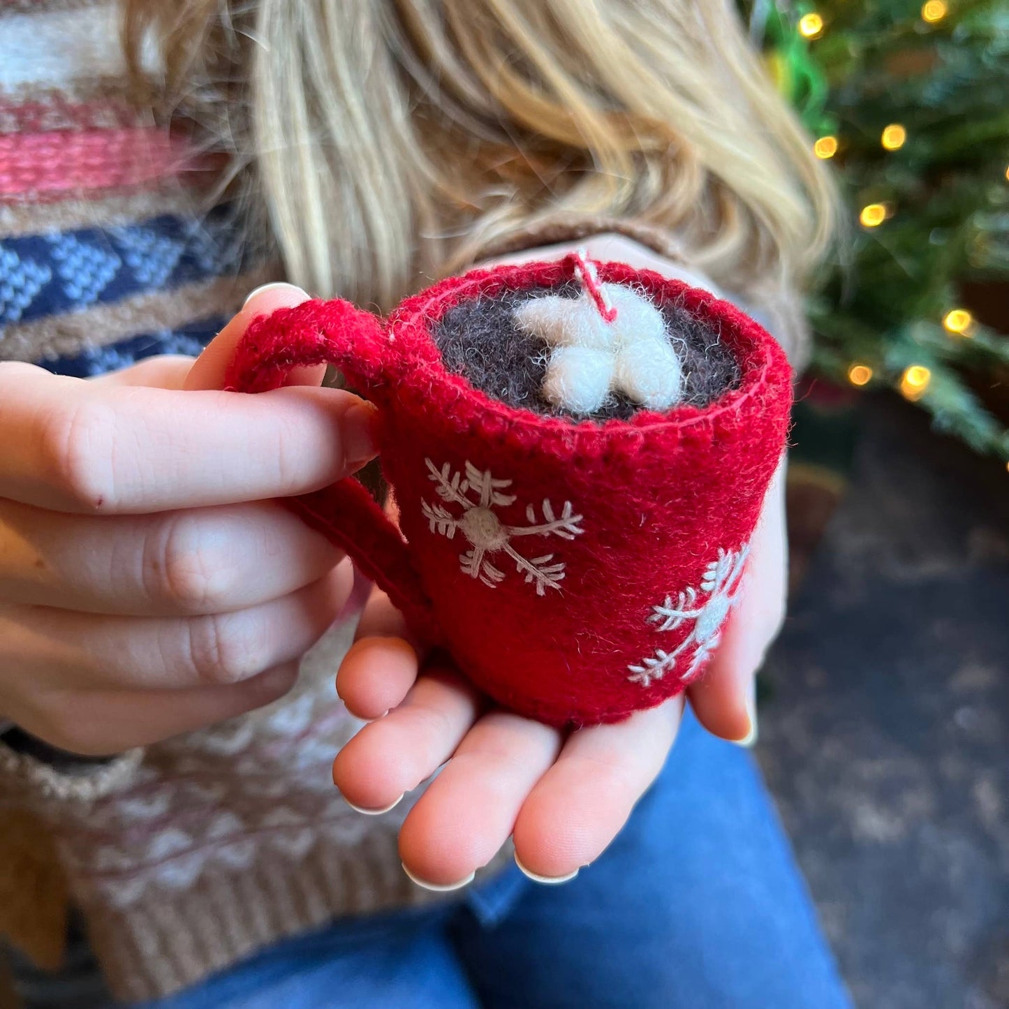 Hot Chocolate Mug Felt Ornament