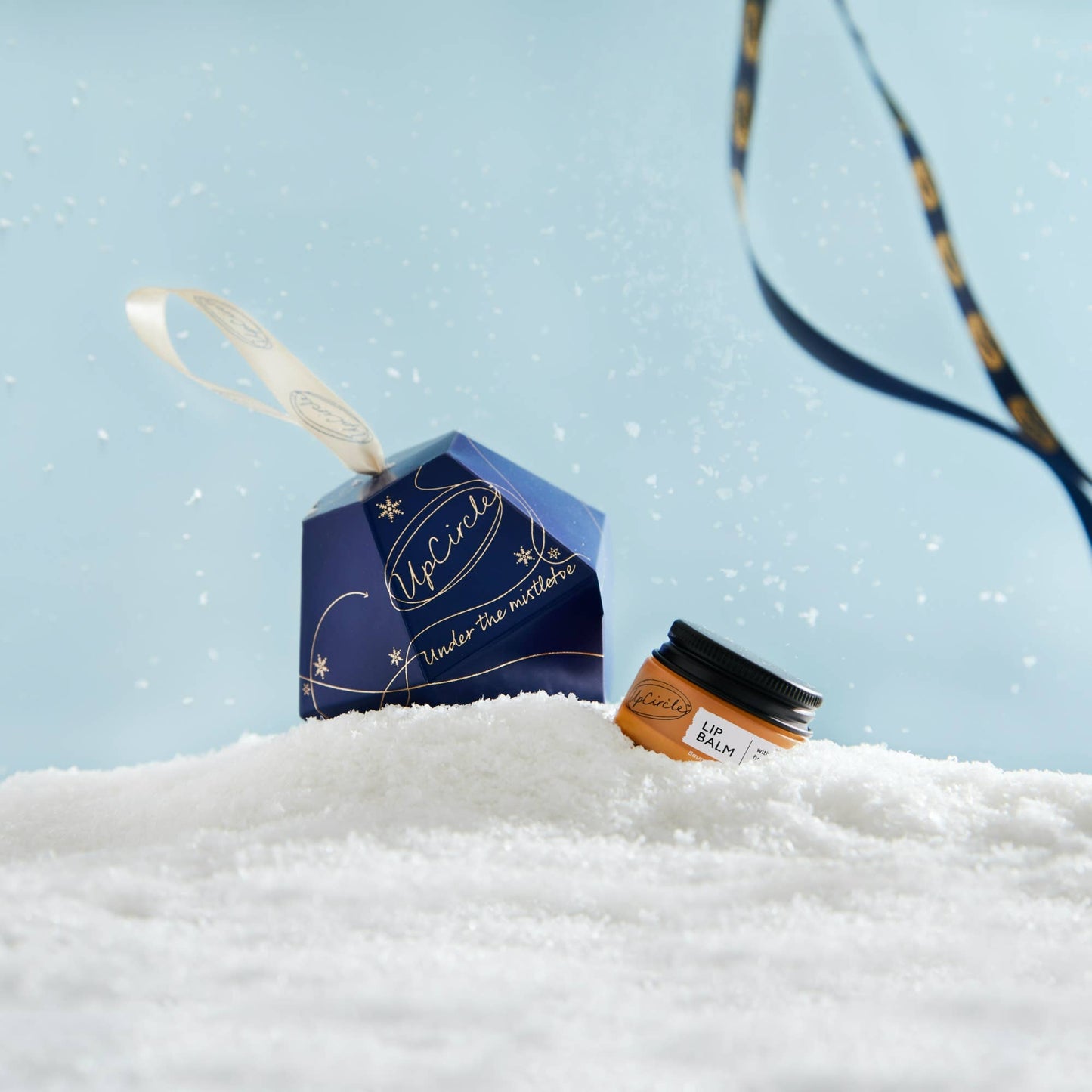 Natural Vegan Lip Balm Festive Holidays Bauble Eco Gift Set