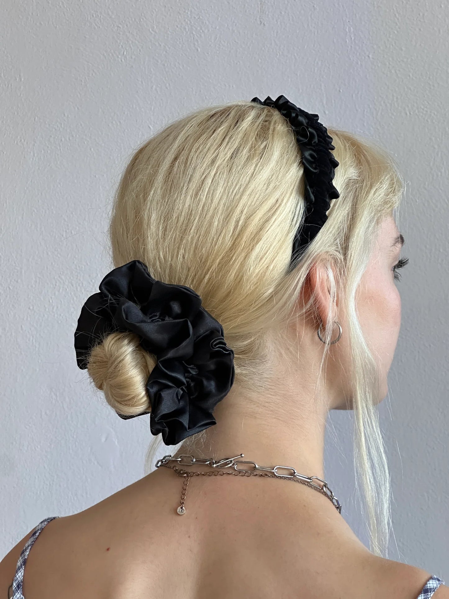 Satin Ruffle Scrunchie