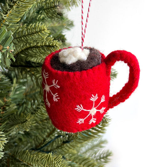 Hot Chocolate Mug Felt Ornament