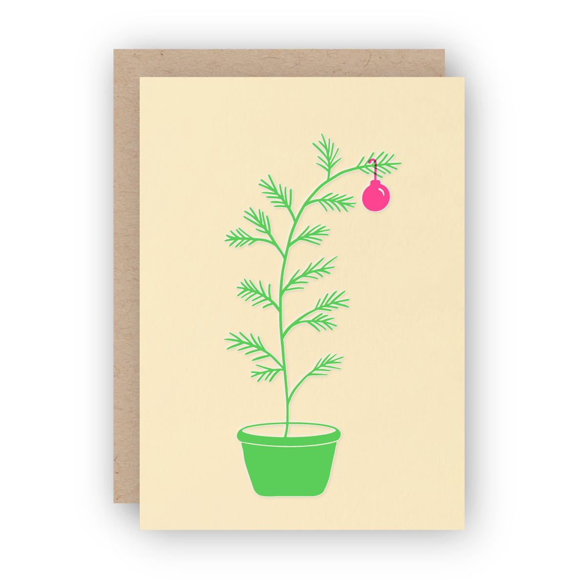 Little Christmas Tree Letterpress Greeting Card