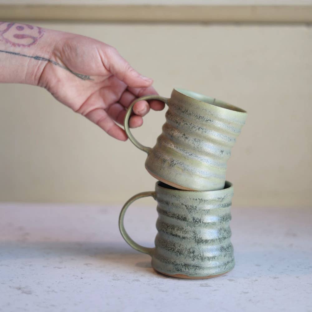 Handmade Ceramic Diner-Inspired Mug