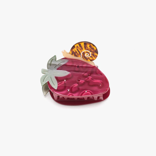 Strawberry Snail Claw Clip