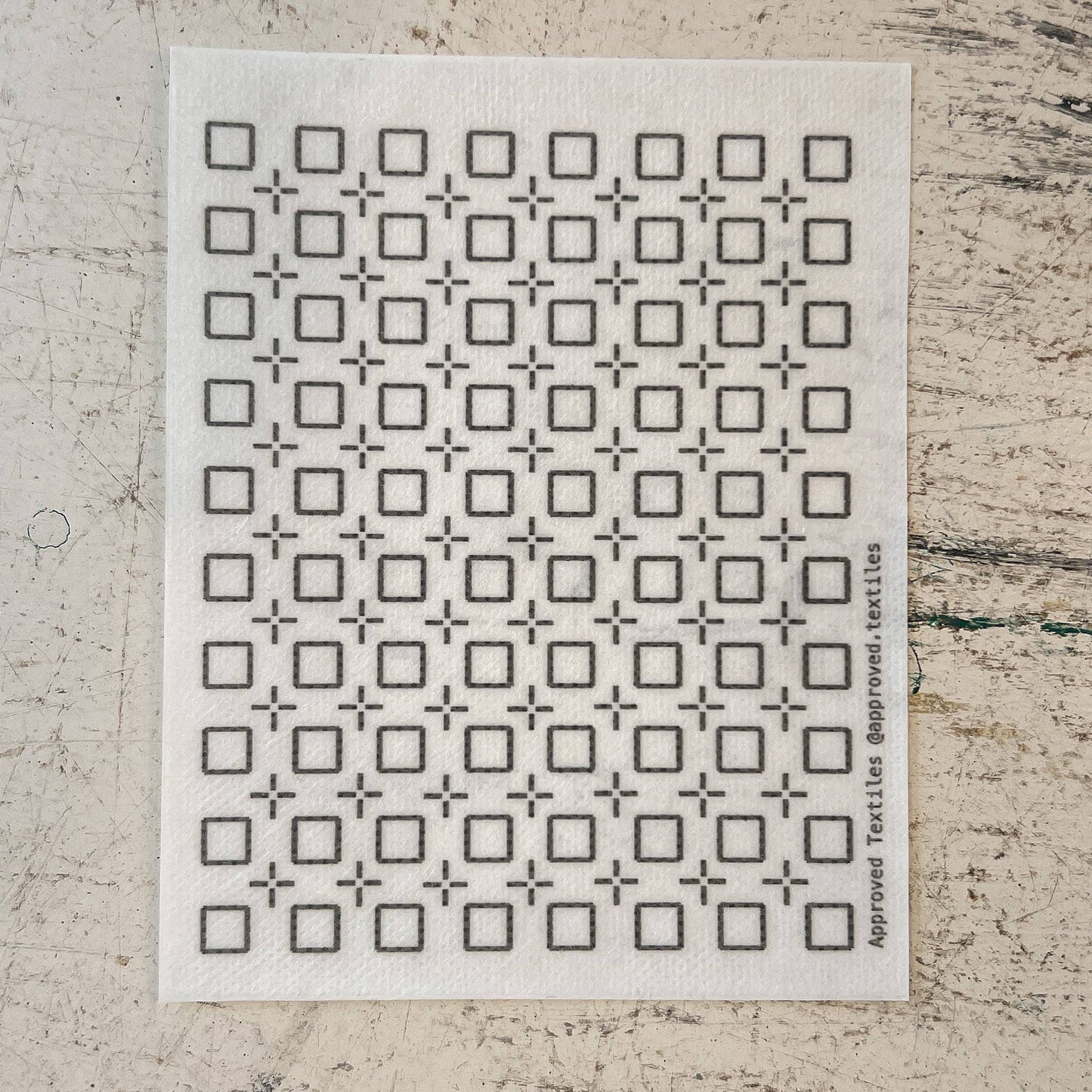 Little Squares - Minimal Mending + Embellishment Transfer