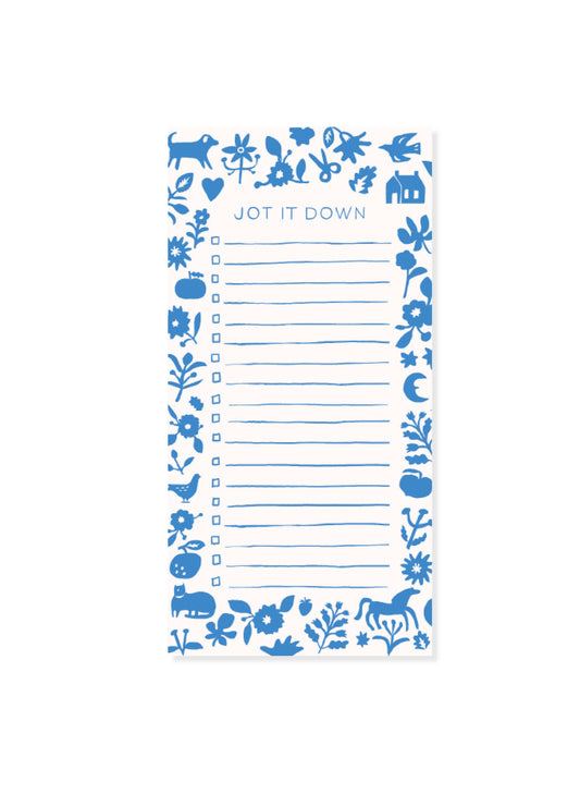 Blue Folk Notepad
