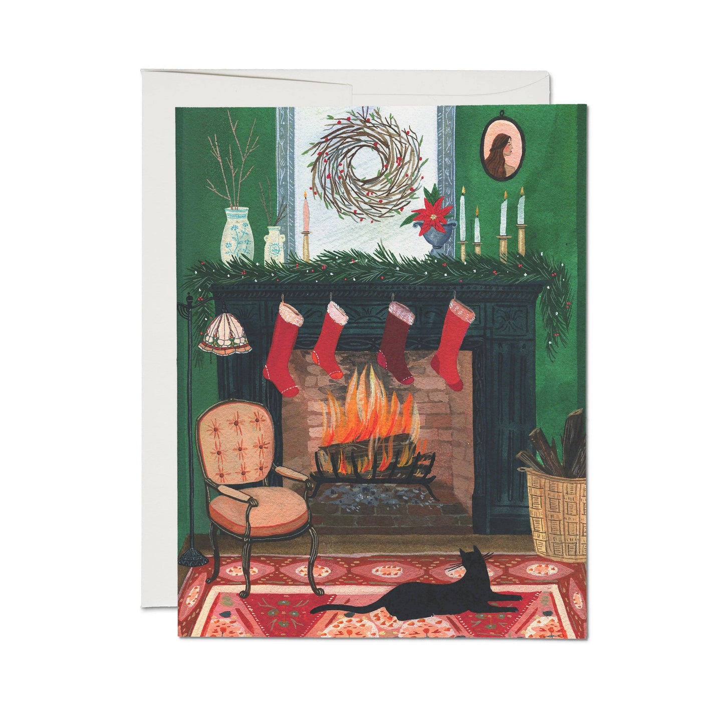 Christmas by the Fireplace Holiday Greeting Card Boxed Set