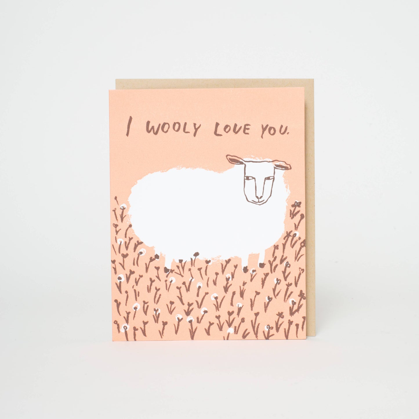 Wooly Love You Sheep Letterpress Greeting Card by Egg Press