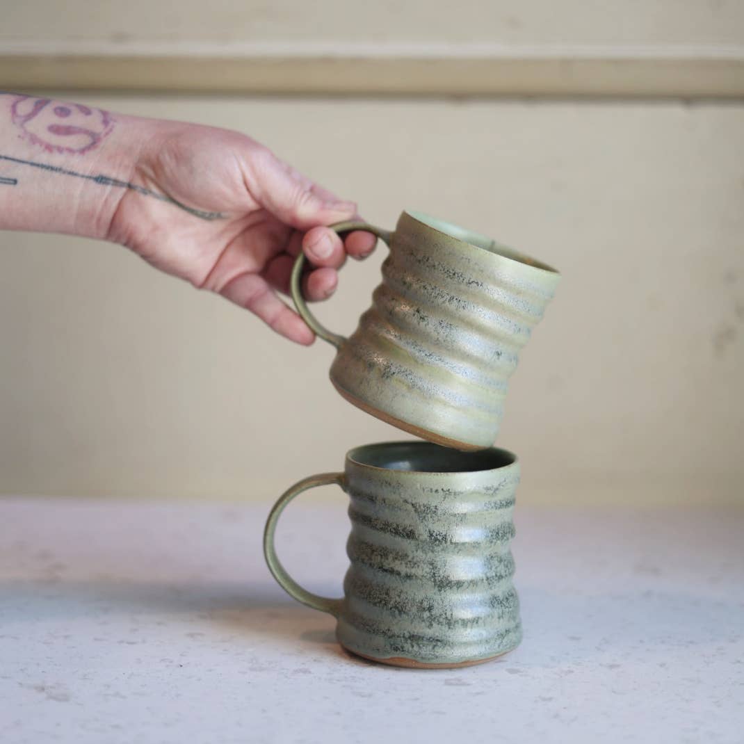 Handmade Ceramic Diner-Inspired Mug