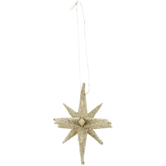 Champagne Star Ornament Sm