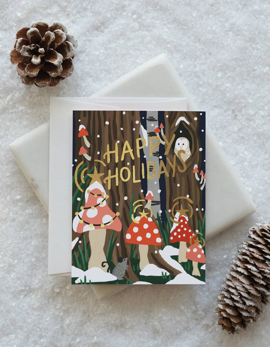 Mushroom Forest Holiday Greeting Card Boxed Set
