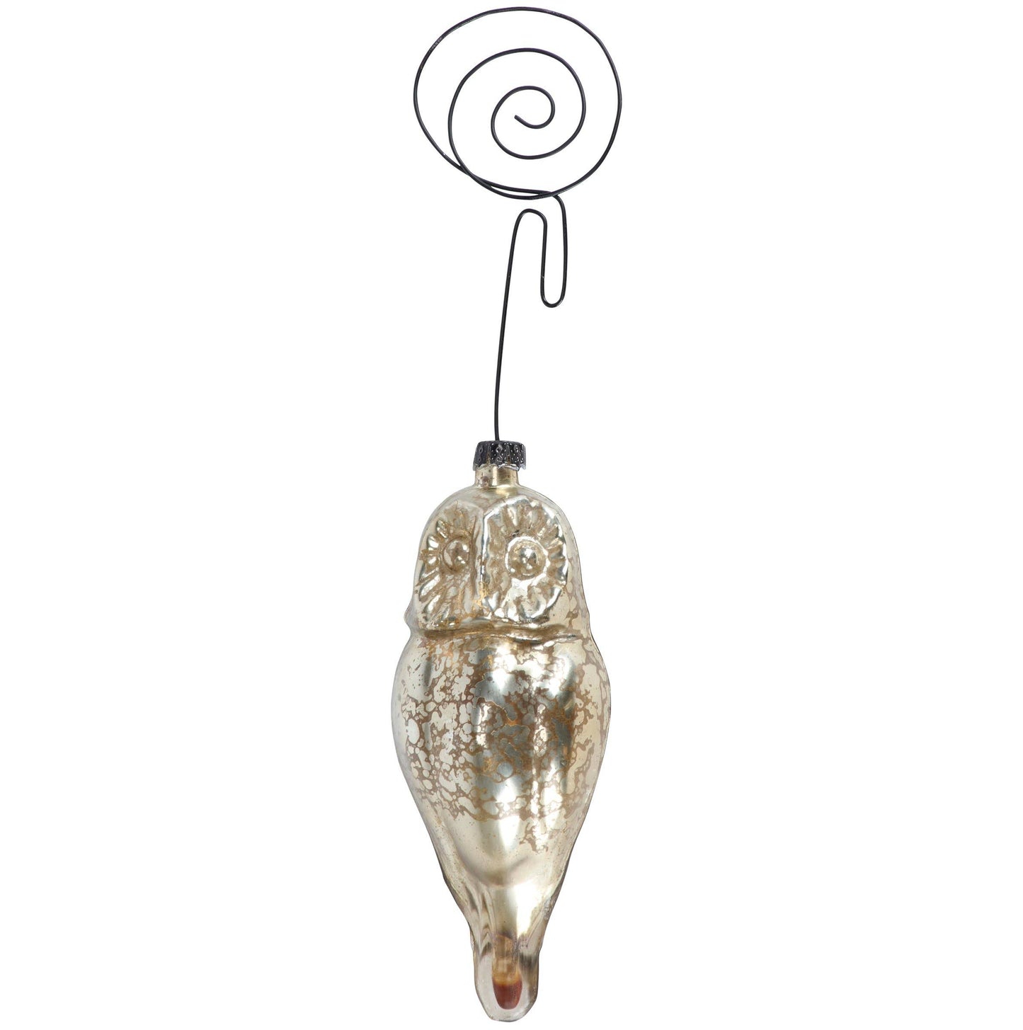 Glass Barn Owl Ornament