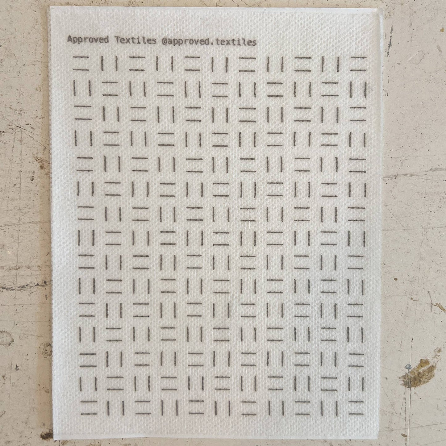 Vertical Dashes - Minimal Mending + Embellishment Transfer