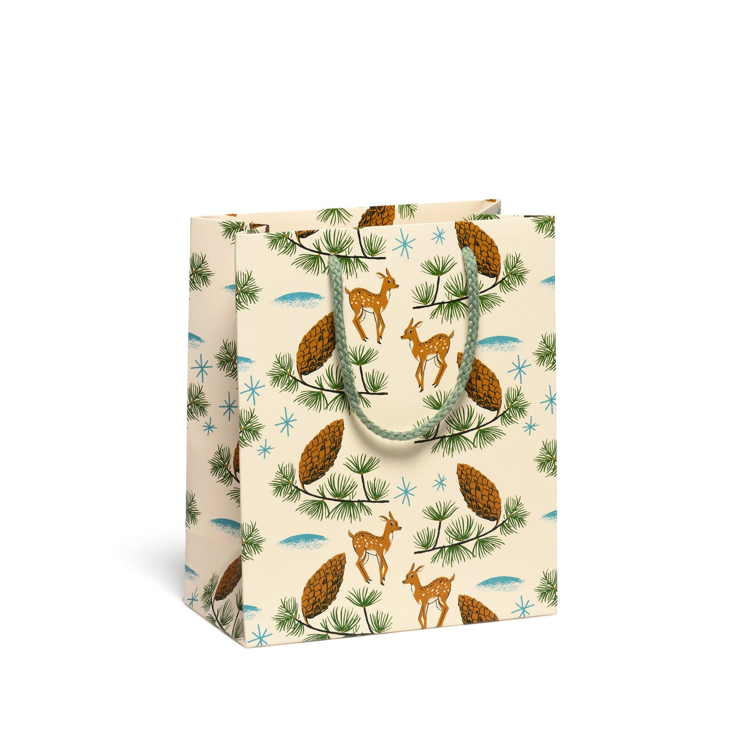 Deer and Pine Cones Gift Bag