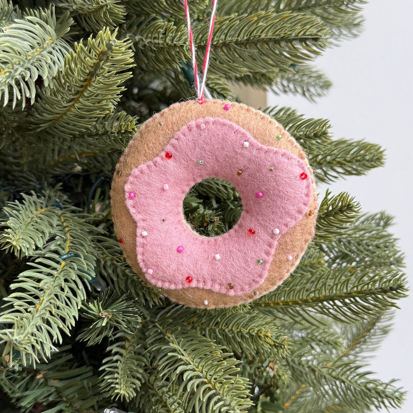Donut Felt Wool Christmas Ornament