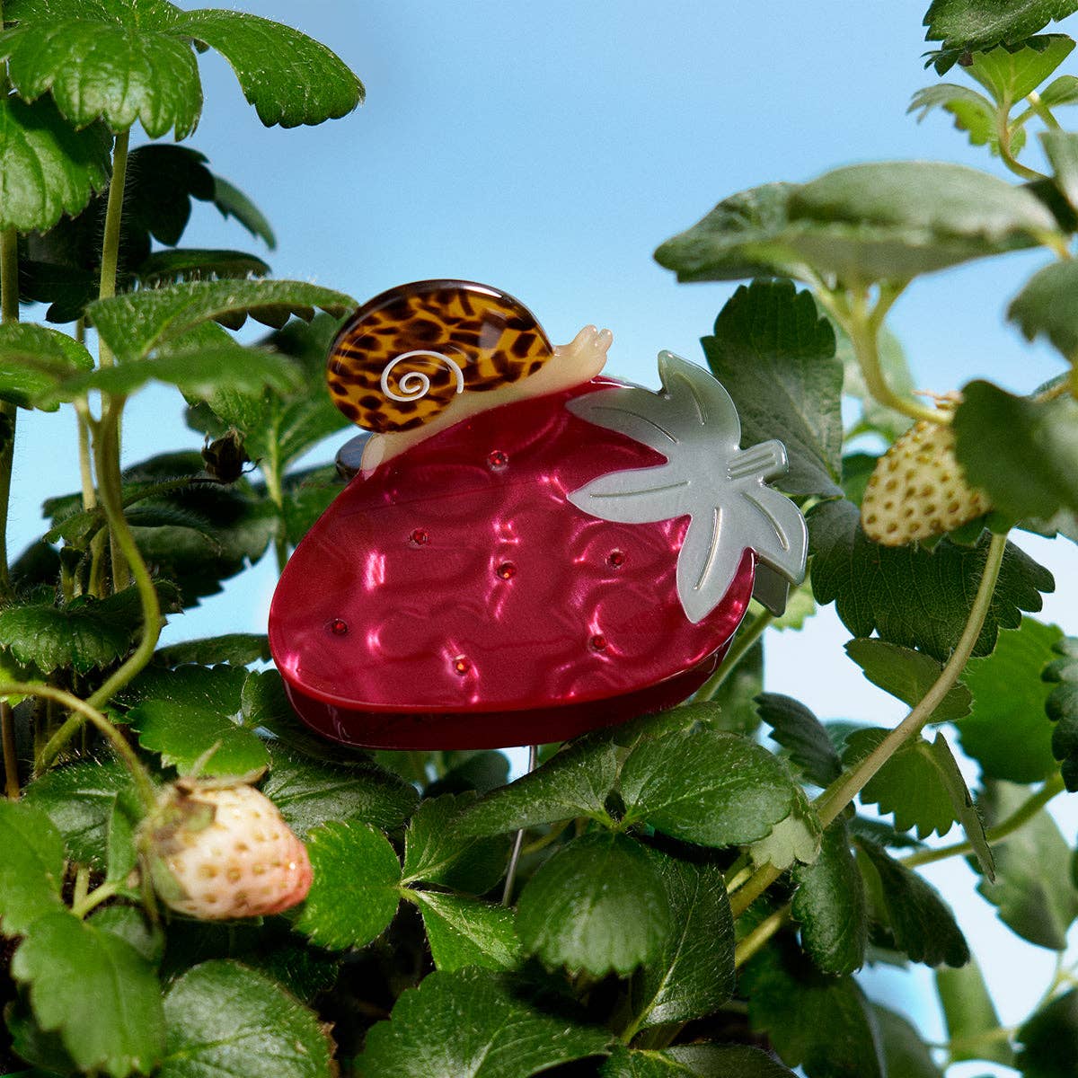 Strawberry Snail Claw Clip