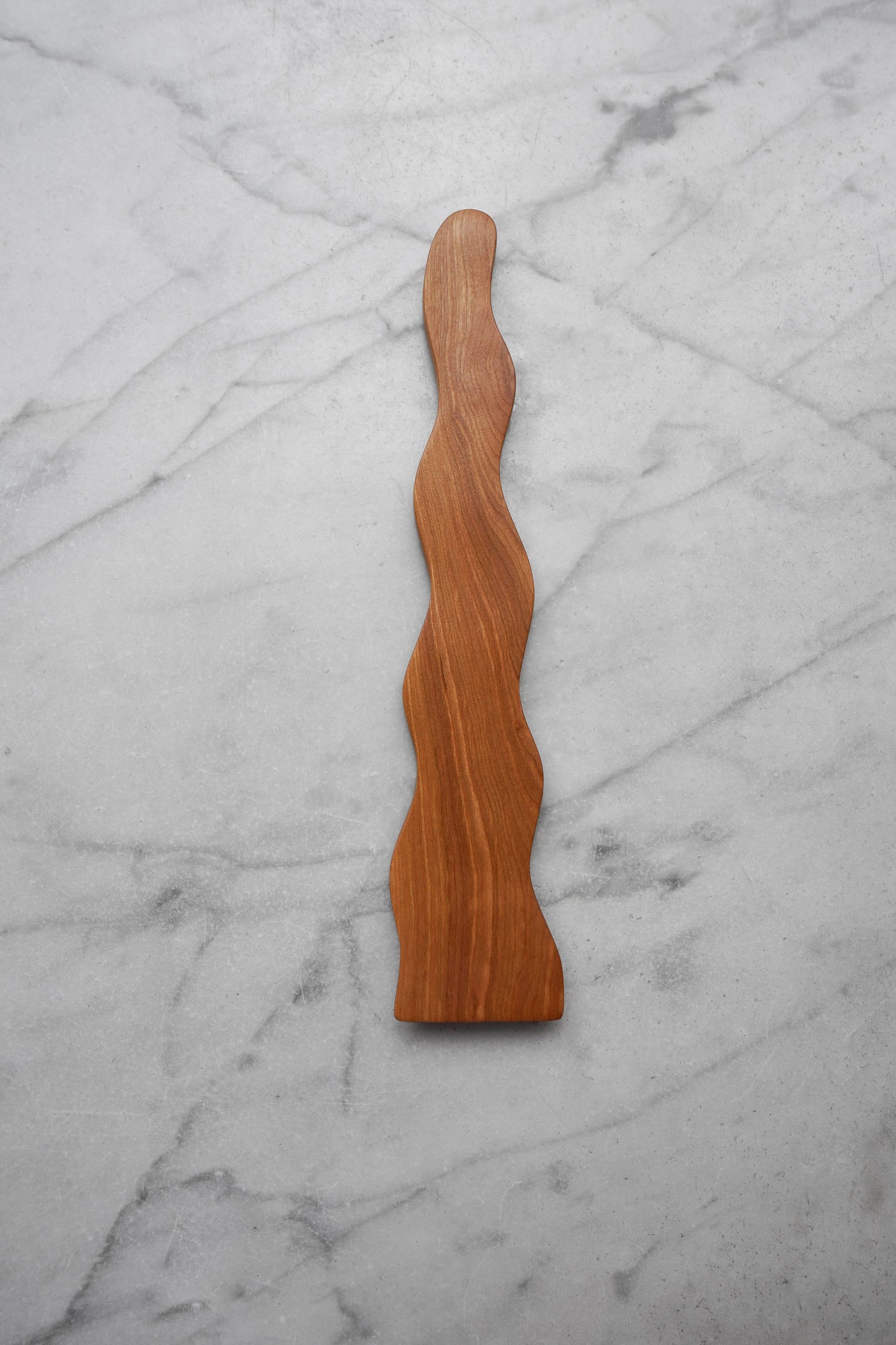 Flat Line - Wavy Spatula - Cherry Wood