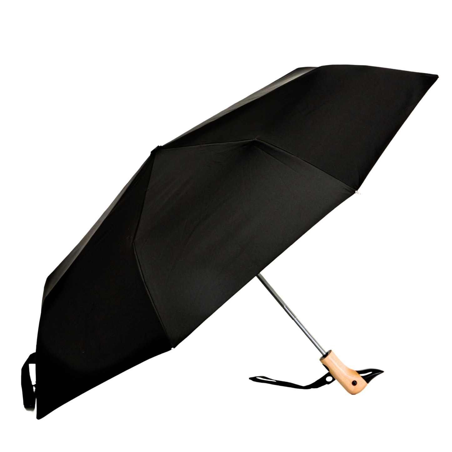 Classic Black Compact Eco Friendly Duckhead Umbrella
