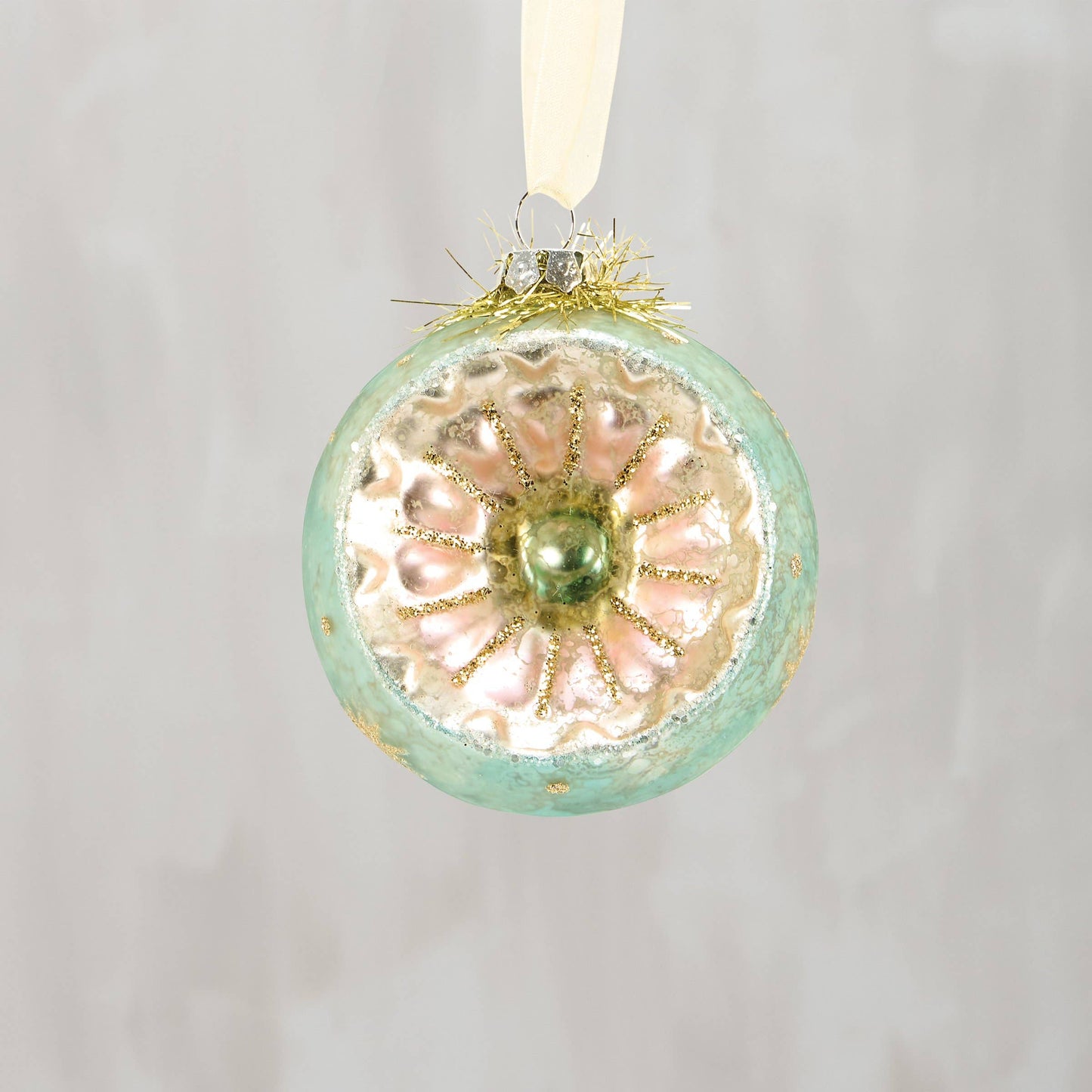 Pastel Retro Glass Ornament