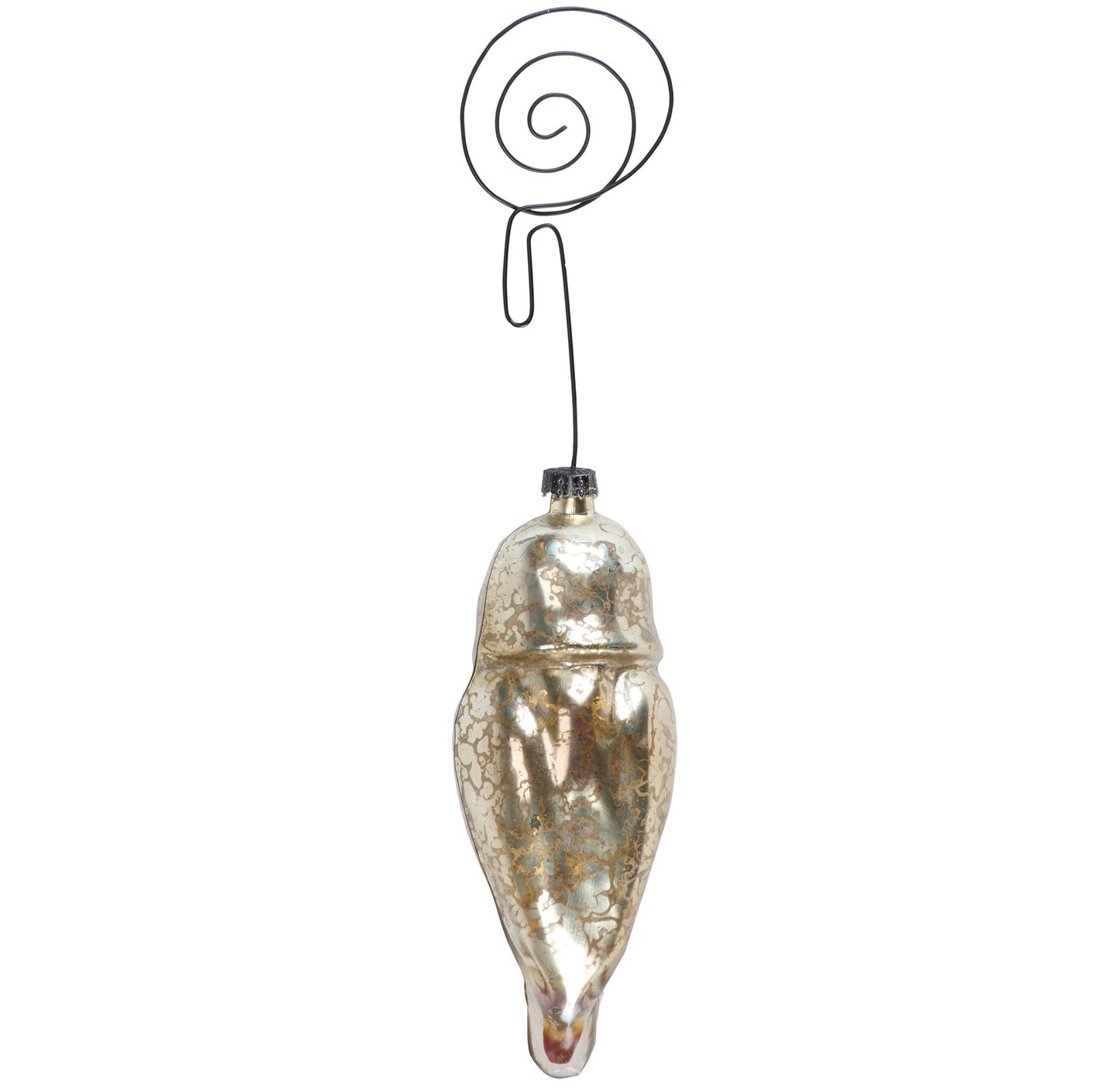 Glass Barn Owl Ornament