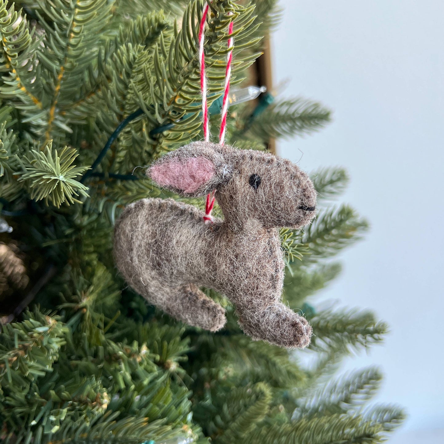 Bunny Rabbit Felt Christmas Ornament
