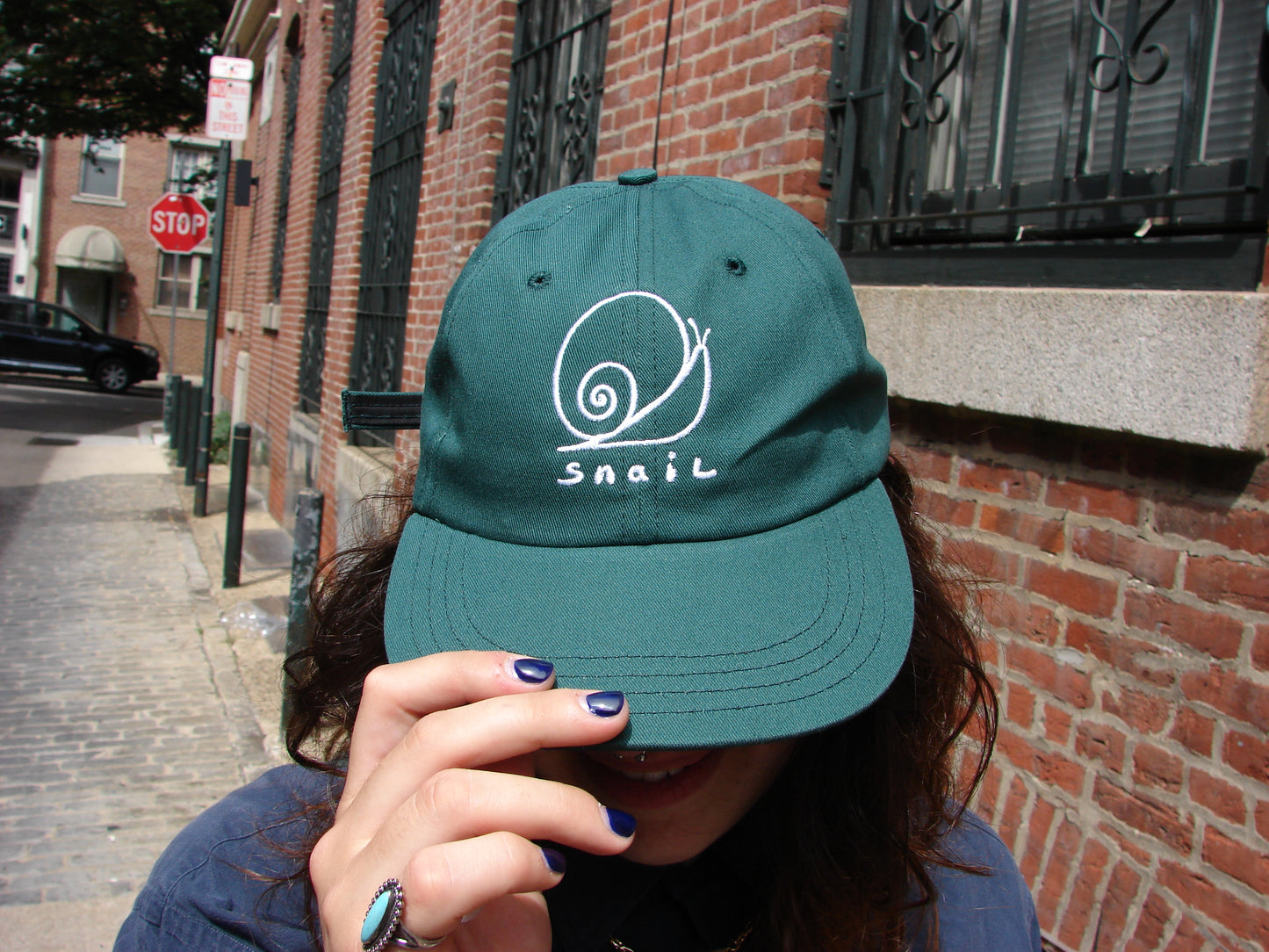 Snail Hunter Green Dad Hat - Made in the USA