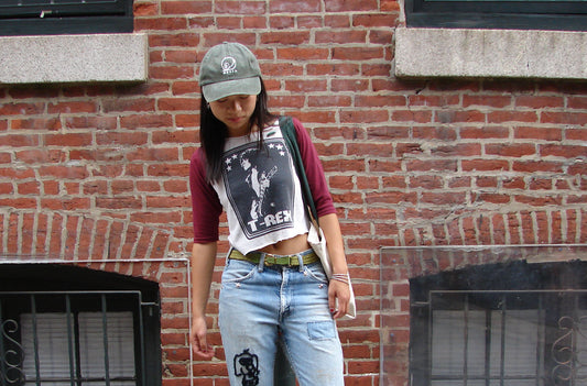 Snail Vintage Wash Green Dad Hat