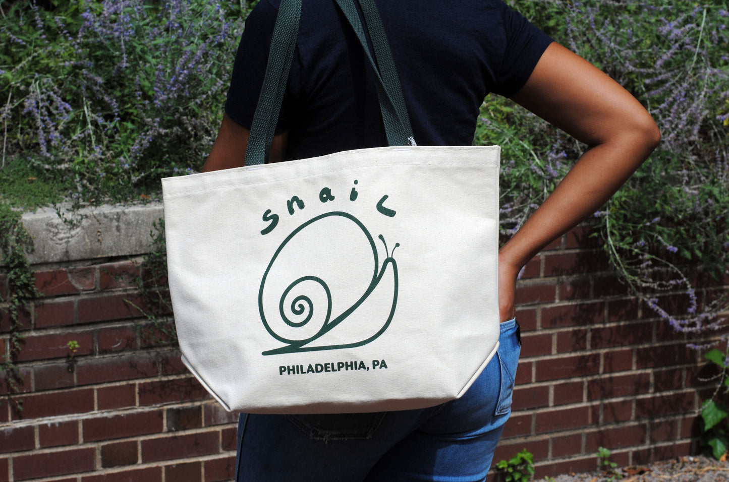 Snail Canvas Tote Bag